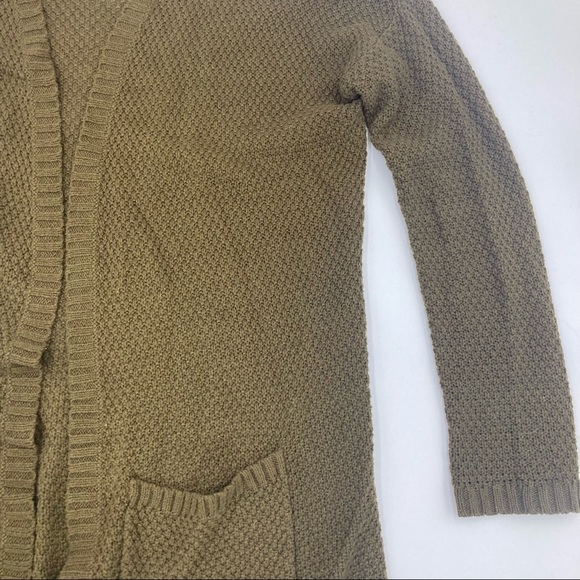 Urban outfitters army green sweater open front with pockets - Picture 3 of 6